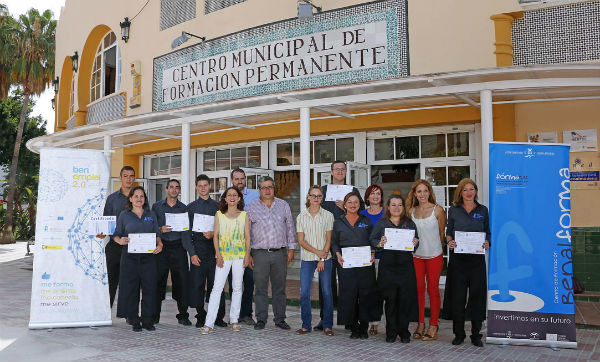 El concejal Joaquin Villazón participa en la clausura del Curso Benemplea 2.0 'Servicios de bar y cafetería'