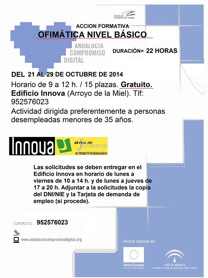 El Parque Innova impulsa dos nuevas acciones formativas gratuitas para jóvenes desempleados
