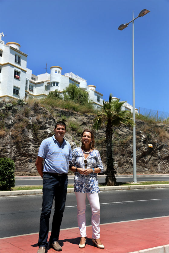 El Ayuntamiento de Benalmádena culmina la instalación del nuevo alumbrado público de la antigua Nacional 340