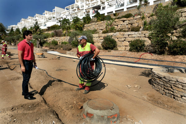 Las obras del parque en la avenida Retamar se encuentran al 70% de ejecución