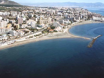 Espigones en las playas de Benalmádena