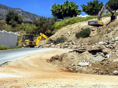 Obras en el vial de Tívoli