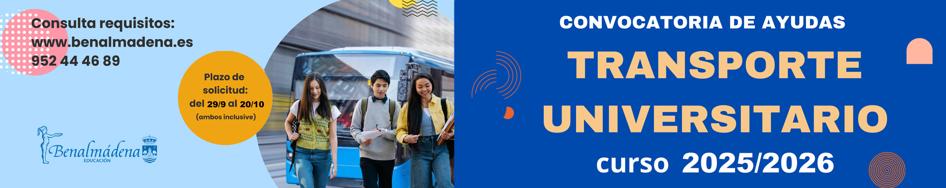 Subvención transporte universitario 2025-2026
