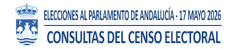 Consultas censo electoral Elecciones Parlamento Andalucía
