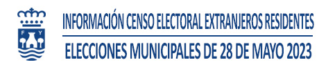 Información extranjeros elecciones municipales mayo 2023