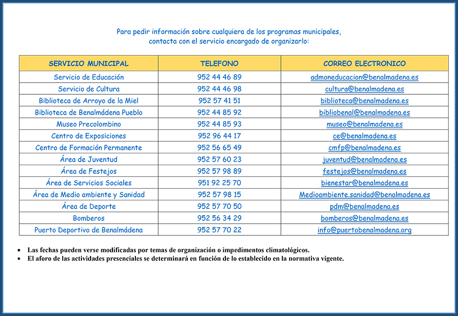 Programas Municipales para la Comunidad Educativa