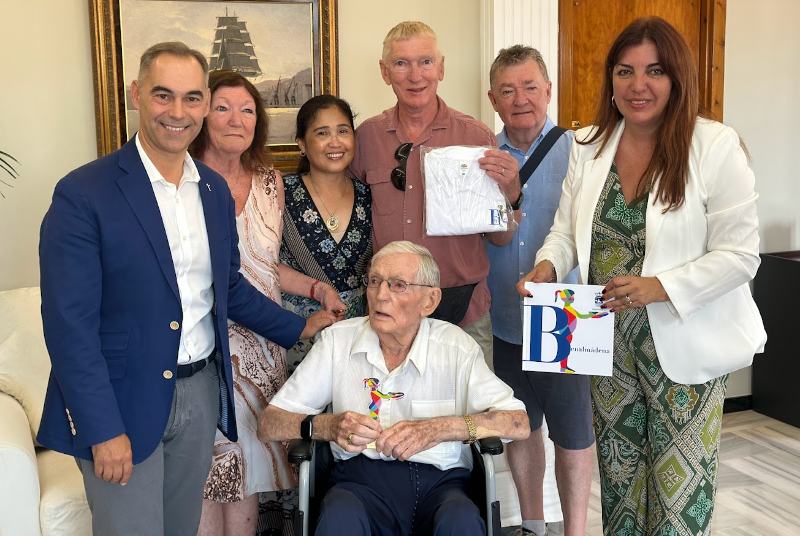 CHARLES BETTY, A BRITISH RESIDENT FROM BENALMADENA, CELEBRATES HIS 100TH BIRTHDAY