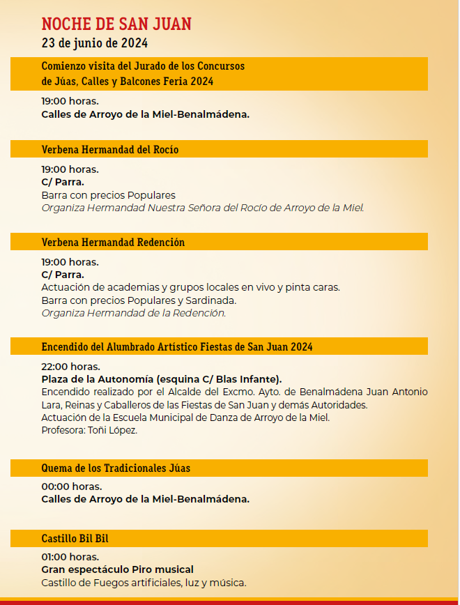  SAN JUAN NIGHT, 23 JUNE