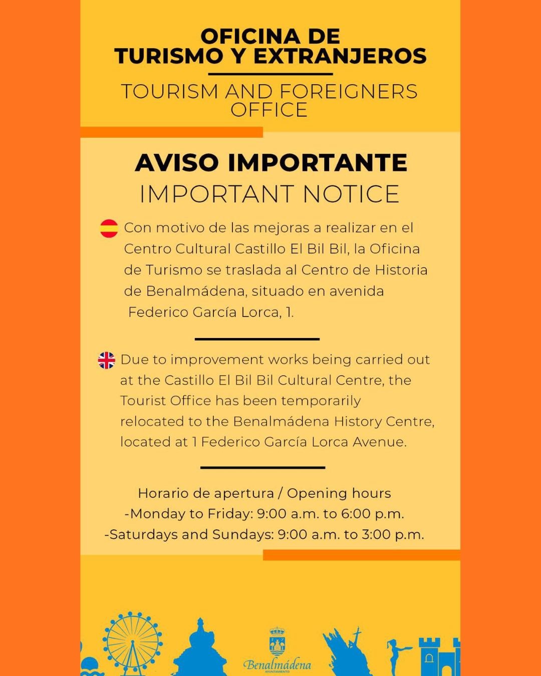 CHANGE OF LOCATION FOR THE BENLMADENA TOURIST OFFICE