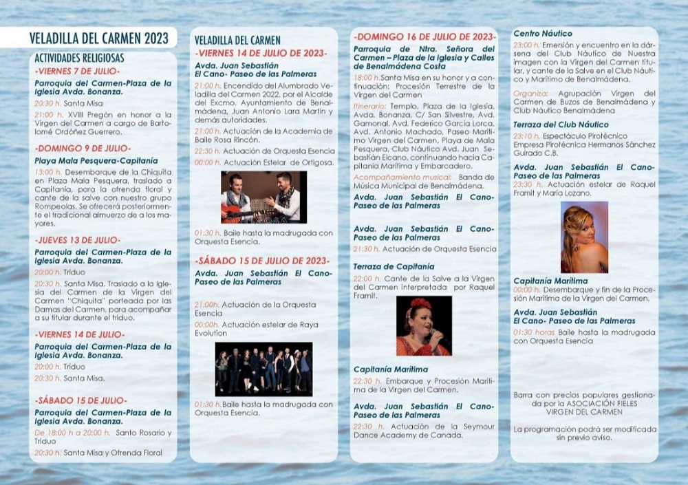 VELADILLA DEL CARMEN PROGRAMME