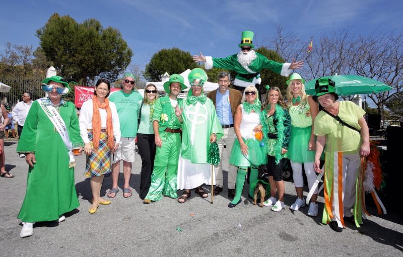 Benalmadena turns green for Saint Patrick's Day.