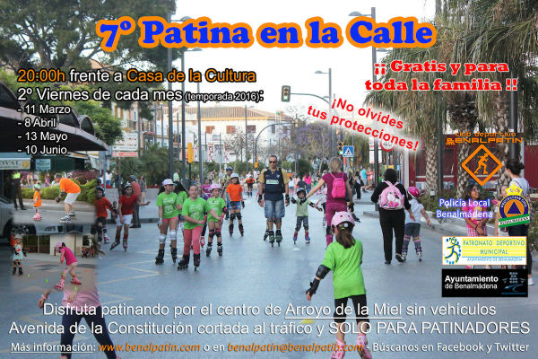 Recordatorio de Corte de Tráfico por la actividad mensual “Patina en la Calle”