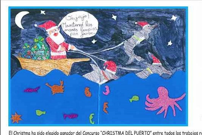 La niña Amada Pérez, ganadora del concurso Christmas del Puerto 2018.