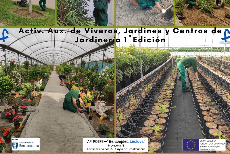 El itinerario de jardinería del proyecto 'POEFE Benalmádena incluye' logra una inserción laboral del 56%