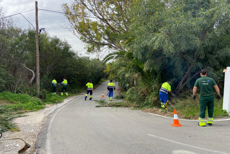 SERVICIOS OPERATIVOS CULMINAN LOS TRABAJOS DE DESBROCE DEL CAMINO REAL DE FUENGIROLA