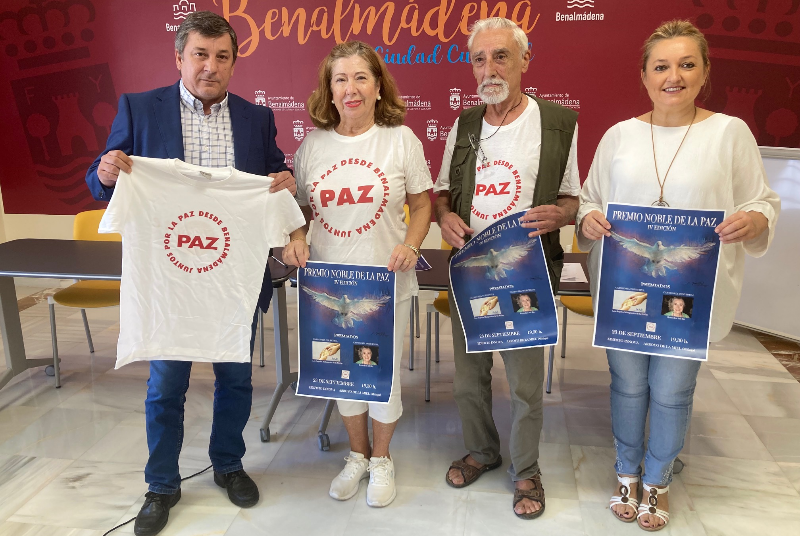 JUNTOS POR LA PAZ DESDE BENALMÁDENA CELEBRARÁ LA IV EDICIÓN DEL PREMIO NOBLE DE LA PAZ EL VIERNES 23 EN EL INNOVA