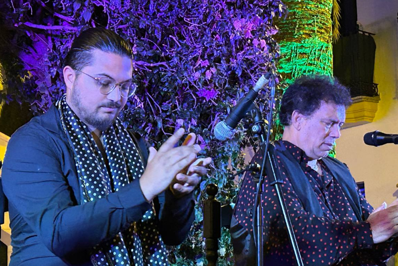 CHATO DE MALAGA Y LUIS  EL SALAO INAUGURAN EL PROGRAMA DE CULTURA EN LA CALLE EN LA PLAZA DE ANDALUCIA DE BENALMADENA PUEBLO