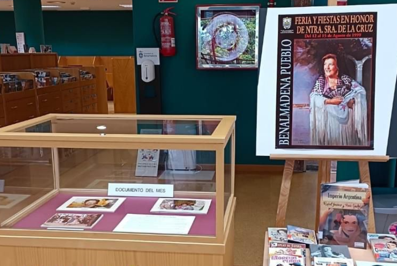 LA BIBLIOTECA DE ARROYO DE LA MIEL RINDE HOMENAJE A IMPERIO ARGENTINA CON EL DOCUMENTO DEL MES, LIBROS Y PELICULAS DE LA  ARTISTA QUE VIVIO TRES DECADAS EN BENALMADENA.