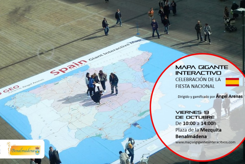 Benalmádena celebrará el Día de la Hispanidad con el mapa gigante interactivo más grande de España