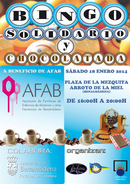 La Plaza de la Mezquita acogerá este sábado un Bingo Solidario a beneficio de Afab