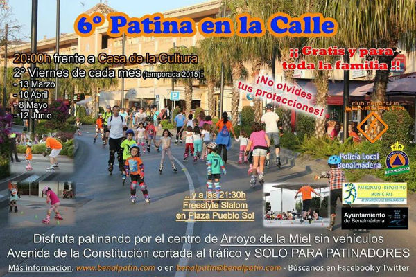La Avenida de la Constitución acogerá el próximo viernes la sexta edición de 'Patina en la Calle'.
