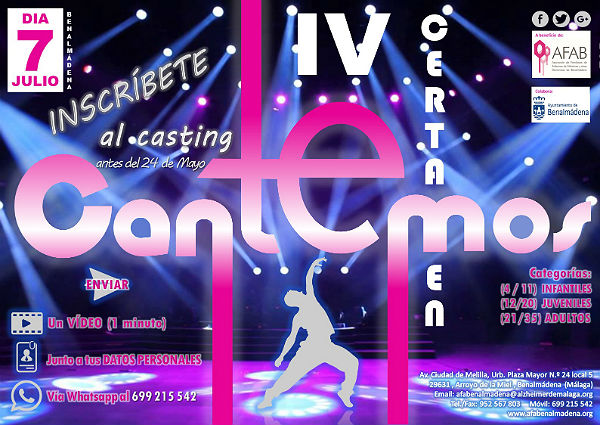 Abierto el casting para participar en el cuarto Certamen Cantemos, a favor de AFAB Alzheimer