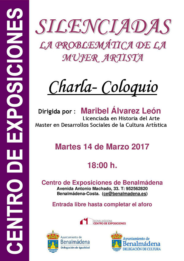 Charla-Coloquio en el Centro de Exposiciones de Benalmádena. 'Silenciadas: La Problemática de la Mujer Artista' 