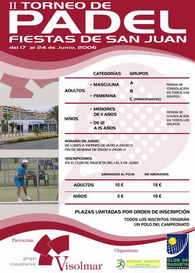 2º TORNEO DE PADEL FIESTAS DE SAN JUAN