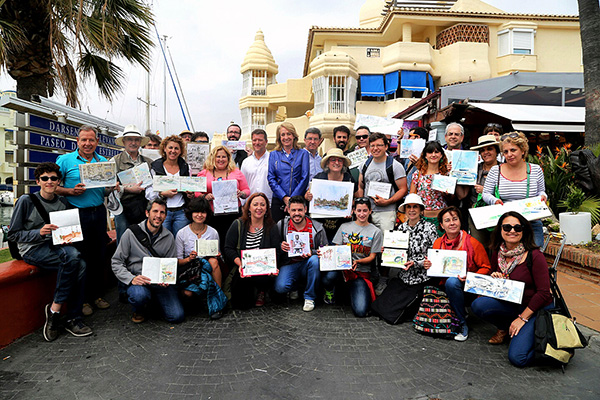 Los mercaderes de Ultramar y los dibujantes de 'Urban Sketchers' afianzan a Puerto Marina como el principal enclave náutico en materia de ocio de la Costa del Sol