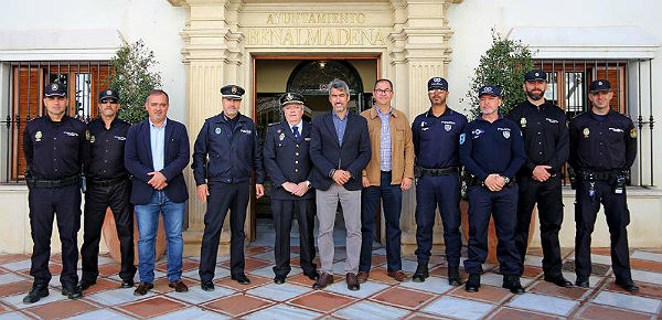 El Alcalde de Benalmádena y el Concejal de Seguridad reciben en la alcaldía a agentes de la Policía de Seguridad Pública Portuguesa
