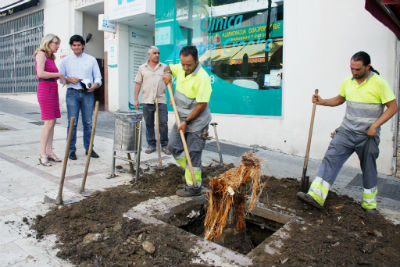 El Ayuntamiento acomete actuaciones de embellecimiento en la calle Blas Infante de Arroyo de la Miel