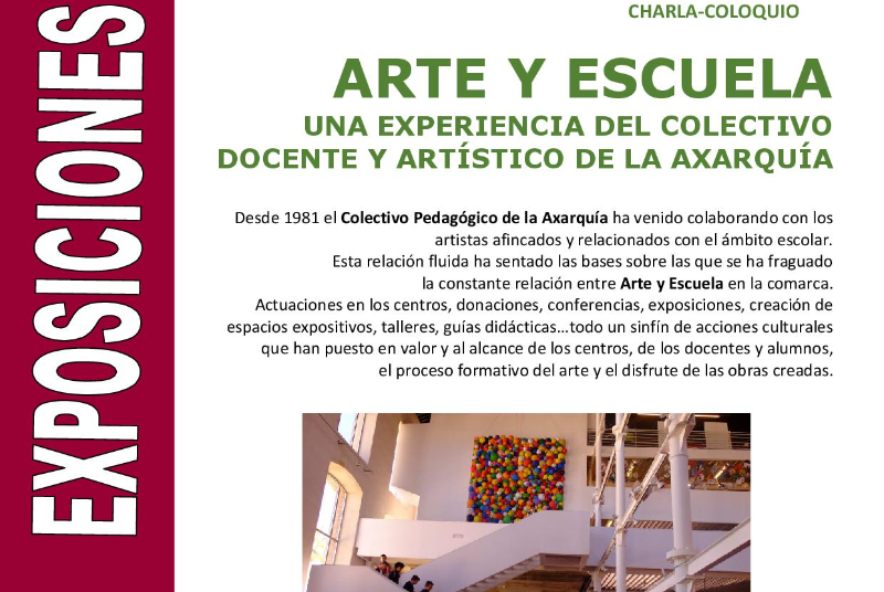 CHARLA-COLOQUIO 'ARTE Y ESCUELA'