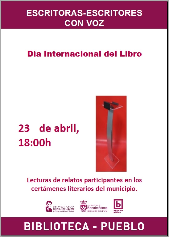 ESCRITORAS-ESCRITORES CON VOZ, DIA INTERNATIONAL DEL LIBRO