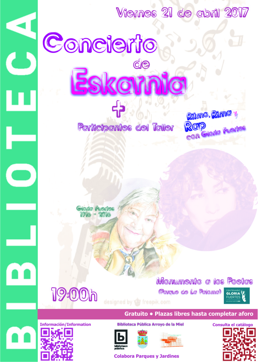Concierto de Eskarnia + Participantes del Taller Ritmo, Rima y Rap con Gloria Fuertes