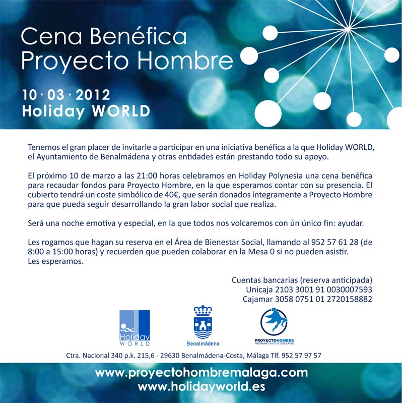 GALA BENÉFICA A FAVOR DE PROYECTO HOMBRE