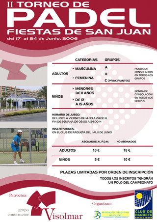 2º Torneo de Padel Fiestas de San Juan