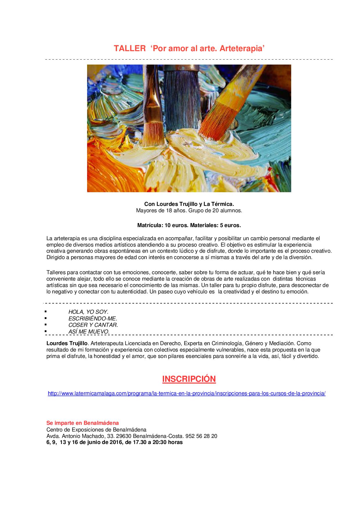 'Por Amor al Arte. Arteterapia' 
