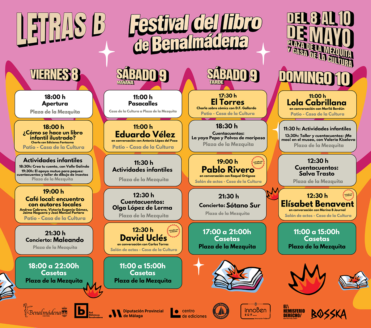 Programación Festival del Libro de Benalmádena : Letras B 2026